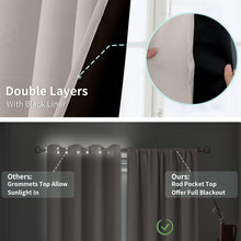 Load image into Gallery viewer, BGment Camel Blackout Curtains for Bedroom 63 Inch Length 2 Panels Set, Thermal Insulated Full Room Darkening Noise Canceling Living Room Curtains with Rod Pocket, Each Panel 52 Inch Wide, Cashmere
