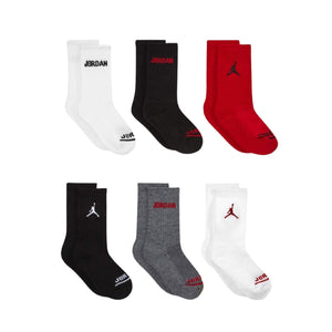 Jordan Boys 6-Pk. Crew Socks (5Y-7Y), RedBlack