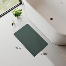 Load image into Gallery viewer, MontVoo Bath Mat Rug for Bathroom-Bathroom Mat Bathroom Rug Non Slip Absorbent Quick Dry Bathmat Shower Mats-Bathroom Floor Mats in Front of Bathtub Sink Washroom Mat Olive Green 40x60CM
