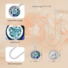 Load image into Gallery viewer, LIANYU Necklace for Women Sapphire Necklace Gifts for Wife Christmas Birthday Valentine Anniversary-Mar

