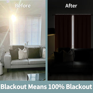 BGment Terracotta 100% Blackout Curtains for Bedroom, Fall Full Room Darkening Noise Reducing Living Room Curtains 63 Inch Length, Thermal Insulated Rod Pocket Window Drapes 2 Panels, 52 Inch Wide