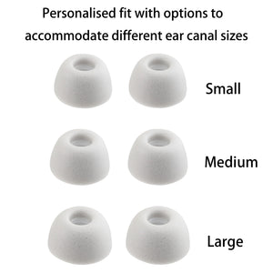 NANLANFAN Replacement Foam Eartips for Nothing Ear/Nothing Ear (a) / CMF Buds Pro 2 / CMF Buds 2 Plus/CMF Buds 2a Wireless Earbuds, Ultimate Comfort, 3 Pairs (S/M/L, Gray)