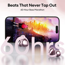 Load image into Gallery viewer, PAXA Clip On Open Ear Earbuds Wireless Bluetooth 5.4, Clip On Earbuds with LCD Touchscreen, Lightweight Comfort Open Ear Headphones for Sports, Fitness, and Workouts, Rose Gold M100
