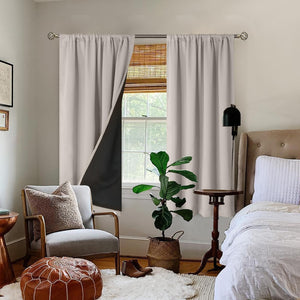 BGment Camel Blackout Curtains for Bedroom 63 Inch Length 2 Panels Set, Thermal Insulated Full Room Darkening Noise Canceling Living Room Curtains with Rod Pocket, Each Panel 52 Inch Wide, Cashmere