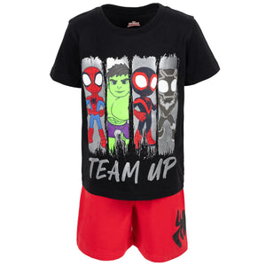 Marvel Spidey and His Amazing Friends Toddler Boys 3 Piece Outfit Set Black/Red/Grey 5T