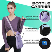 Load image into Gallery viewer, 40 oz Water Bottle with Straw - Insulated Vacuum Water Flask with Straw &amp; Auto Spout Lid, Paracord Handle &amp; Carrying Pouch, Keep Cold 48H Hot 24H, Sweat-Proof Thermal Water Jug with Strap for Hiking
