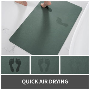 MontVoo Bath Mat Rug for Bathroom-Bathroom Mat Bathroom Rug Non Slip Absorbent Quick Dry Bathmat Shower Mats-Bathroom Floor Mats in Front of Bathtub Sink Washroom Mat Olive Green 40x60CM