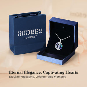 LIANYU Necklace for Women Sapphire Necklace Gifts for Wife Christmas Birthday Valentine Anniversary-Jun