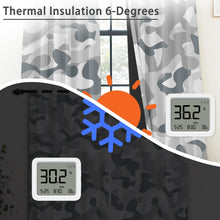 Load image into Gallery viewer, Xiazhilaio 52 x 84 Inch Blackout Curtains with Gray Camouflage Print, Modern Casual Military-Inspired Style Room Darkening Drapes for Bedroom Living Room Window Treatments, 2 Panels
