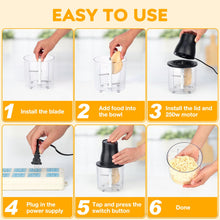 Load image into Gallery viewer, TURNRISE Electric Chicken Shredder Tool: 250W Multifunctional Press-to-Operate Meat Shredder Tool with Large Capacity - Meat Grinder for Chicken Breast, Meats, Fruits, Vegetables, Nuts (Black)
