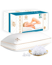 Load image into Gallery viewer, Royal Therapy King Memory Foam Pillows - Shredded Memory Foam Pillow for All Sleep Positions - Medium Firm Pillow with Adjustable Loft, Bamboo Rayon Cover, CertiPUR-US, Oeko-TEX Certified
