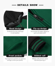 Load image into Gallery viewer, SECOOD Kids Hoodie Fleece Jacket Warm Sherpa Lined Zip Up Hooded Sweatshirt Soft Winter Coat Boys Girls School Outerwear
