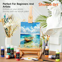 Load image into Gallery viewer, Shuttle Art Acrylic Paint, 50 Colors Acrylic Paint Set, 2oz/60ml Bottles, Rich Pigments, Water Proof, Premium for Artists, Beginners and Kids on Canvas Rocks Wood Ceramic Fabric
