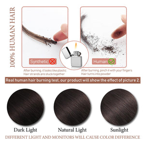 Clip in Hair Extensions Real Human Hair 20 Inch Remy Hair Extensions Clip ins Dark Brown Clip in Hair Extension for Women 80g/5pcs Double Weft Straight Real Human Hair