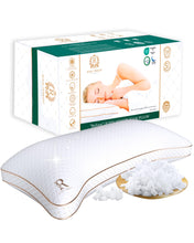 Load image into Gallery viewer, Royal Therapy Queen Memory Foam Pillows - Shredded Memory Foam Pillow for All Sleep Positions - Medium Firm Pillow with Adjustable, Bamboo Rayon Cover, CertiPUR-US, Oeko-TEX Certified
