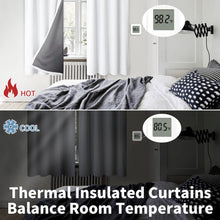 Load image into Gallery viewer, BGment White Blackout Curtains for Bedroom 63 Inch Long - Thermal Insulated Black Out Curtains Room Darkening Soundproof Rod Pocket Window Curtains for Living Room, Each Drape Panel 52 Inch Wide

