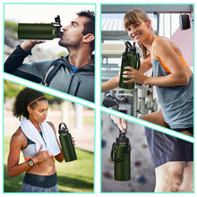 Load image into Gallery viewer, DIGJUPER Insulated Water Bottle 32 oz - Cold-48h &amp; Hot-24h Stainless Steel Vacuum Flask with Straw &amp; Pop-up Chug Lid, Leak Proof 32oz Water Bottles, Wide Mouth Hydro Metal Thermal Cups for Gym Work

