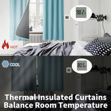 Load image into Gallery viewer, BGment 100% Blackout Curtains for Bedroom 63 Inch Length, Full Room Darkening Curtains for Living Room Rod Pocket with Thermal Insulated Liner, Each Window Curtains 2 Panels, 52 x 63 Inch, Aqua
