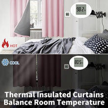 Load image into Gallery viewer, BGment Pink Blackout Curtains for Girls Room 2 Panels Set, Kids Curtains for Baby Nursery Bedroom 63 Inch Length Thermal Insulated Soundproof Full Room Darkening Toddler Room, Each Panel 52 Inch Wide
