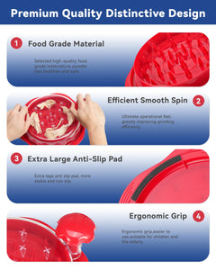 Chicken Shredder Tool Twist for Kitchen, Manual Chicken Breast Grinder Machine for Ground Food, Meat & Vegetables, Elegant Red