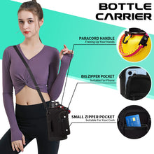 Load image into Gallery viewer, 64oz Water Bottle Stainless Steel - with Paracord Handle, Straw &amp; Auto Spout Lids, Shoulder Carrier Bag &amp; Insulated Bottle Protective Boot, Sweat-Proof Half Gallon Metal Insulated Flask Wide-mouth
