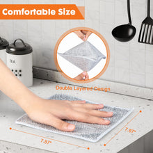 Load image into Gallery viewer, COBETE Non Scratch Wire Dishcloth,Double-Layer Wire Dishwashing Rags for Wet and Dry,Wire Miracle Cleaning Towels and Dish Cloths Multipurpose for Washing Dishes,Cookware, Sinks,Stove Tops,Pack of 10
