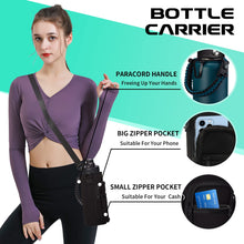 Load image into Gallery viewer, DIGJUPER Vacuum Insulated Water Bottle 40oz - with Straw &amp; Spout Lids, Paracord Handle, Shoulder Carrier Bag, Sport Stainless Steel,Double-Wall Metal Water Bottle Thermo Hydro Mug Flask
