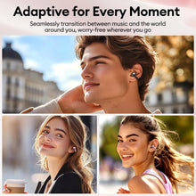 Load image into Gallery viewer, PAXA Clip On Open Ear Earbuds Wireless Bluetooth 5.4, Clip On Earbuds with LCD Touchscreen, Lightweight Comfort Open Ear Headphones for Sports, Fitness, and Workouts, Rose Gold M100
