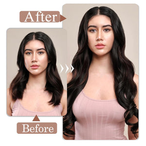 Human Hair Clip in Hair Extensions 14 Inch 80g/2.82oz Real Human Hair Clip ins Extensions 5pcs #2 Dark Brown Straight Remy Hair Extensions for Women Double Weft