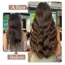 Load image into Gallery viewer, Clip in Hair Extensions Real Human Hair Straight Clip in Human Hair Extensions for Women #4 Medium Brown Remy Human Hair Clip ins 16 Inch 80g 5pcs Double Weft
