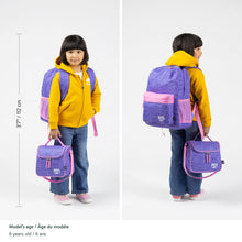 Load image into Gallery viewer, Roots Essential 3-in-1 Matching Water Resistant Kids Backpack and Lunch Bag Set with Bonus Pencil Case - Made from 100% Recycled Fabrics -22.5 litres, Ditsy Floral Mint
