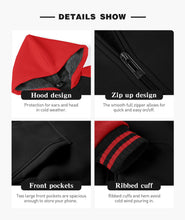 Load image into Gallery viewer, SECOOD Kids Hoodie Fleece Jacket Warm Sherpa Lined Zip Up Hooded Sweatshirt Soft Winter Coat Boys Girls School Outerwear
