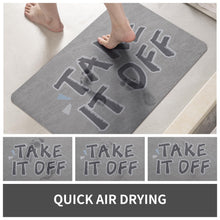 Load image into Gallery viewer, MontVoo Bath Mat Rug for Bathroom-Cute Darkgrey Letter Bathroom Mat Bathroom Rug Non Slip Absorbent Quick Dry Bathmat Shower Mats in Front of Bathtub Sink Washroom Mat Grey 50x80CM

