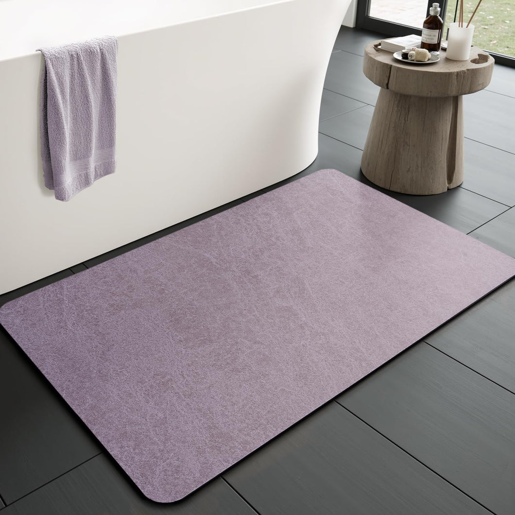 MontVoo Bath Mat Rug for Bathroom-Bathroom Mat Bathroom Rug Non Slip Absorbent Quick Dry Bathmat Shower Mats-Bathroom Floor Mats in Front of Bathtub Sink Washroom Mat Purple 40x60CM