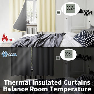 BGment 100% Blackout Curtains for Bedroom 63 Inch Length, Full Room Darkening Thermal Insulated and Noise Reducing Rod Pocket Bedroom Curtain, Each 52 Inch Wide, Cream