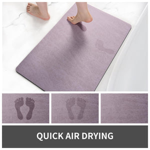 MontVoo Bath Mat Rug for Bathroom-Bathroom Mat Bathroom Rug Non Slip Absorbent Quick Dry Bathmat Shower Mats-Bathroom Floor Mats in Front of Bathtub Sink Washroom Mat Purple 40x60CM