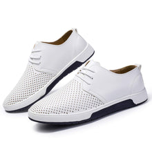 Load image into Gallery viewer, ZZHAP Men&#39;s Casual Oxford Shoes Breathable Flat Fashion Sneakers White US 9
