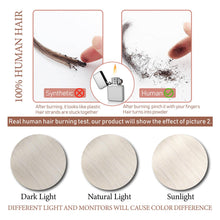 Load image into Gallery viewer, Platinum Blonde Human Hair Clip in Extensions 20 Inch Clip in Hair Extensions Real Human Hair #60 Remy Hair Extensions for Women Easy to Install 5pcs 80g/2.82oz
