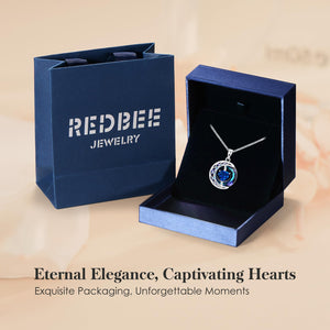 LIANYU Necklace for Women Sapphire Necklace Gifts for Wife Christmas Birthday Valentine Anniversary-Sep