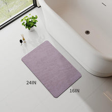 Load image into Gallery viewer, MontVoo Bath Mat Rug for Bathroom-Bathroom Mat Bathroom Rug Non Slip Absorbent Quick Dry Bathmat Shower Mats-Bathroom Floor Mats in Front of Bathtub Sink Washroom Mat Purple 40x60CM
