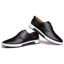 Load image into Gallery viewer, ZZHAP Men&#39;s Casual Oxford Shoes Breathable Flat Fashion Sneakers Black US 9.5

