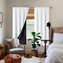 Load image into Gallery viewer, BGment White Blackout Curtains for Bedroom 63 Inch Long - Thermal Insulated Black Out Curtains Room Darkening Soundproof Rod Pocket Window Curtains for Living Room, Each Drape Panel 52 Inch Wide
