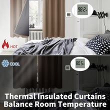 Load image into Gallery viewer, BGment Thermal Insulated 100% Blackout Curtains for Bedroom with Black Liner, Double Layer Full Room Darkening Noise Reducing Rod Pocket Curtain (52 x 63 Inch, Taupe, 2 Panels)
