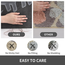 Load image into Gallery viewer, MontVoo Bath Mat Rug for Bathroom-Cute Darkgrey Letter Bathroom Mat Bathroom Rug Non Slip Absorbent Quick Dry Bathmat Shower Mats in Front of Bathtub Sink Washroom Mat Darkgrey 40x60CM
