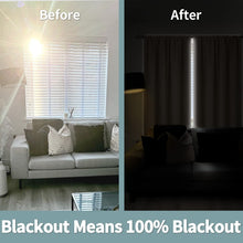 Load image into Gallery viewer, BGment Thermal Insulated 100% Blackout Curtains for Bedroom with Black Liner, Double Layer Full Room Darkening Noise Reducing Rod Pocket Curtain (52 x 63 Inch, Beige, 2 Panels)
