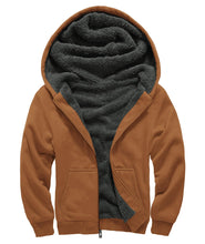 Load image into Gallery viewer, SECOOD Kids Hoodie Fleece Jacket Warm Sherpa Lined Zip Up Hooded Sweatshirt Soft Winter Coat Boys Girls School Outerwear
