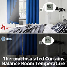 Load image into Gallery viewer, BGment 100% Blackout Curtains for Bedroom 63 Inch Length, Rod Pocket with Thermal Insulated Liner Full Room Darkening Curtains for Living Room, Each Window Curtains 2 Panels, 52 x 63 Inch, Royal Blue
