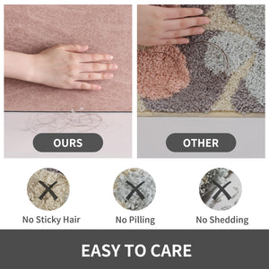 MontVoo Bath Mat Rug for Bathroom-Bathroom Mat Bathroom Rug Non Slip Absorbent Quick Dry Bathmat Shower Mats-Bathroom Floor Mats in Front of Bathtub Sink Washroom Mat Pink 40x60CM