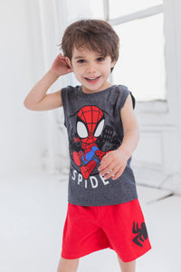 Marvel Spidey and His Amazing Friends Toddler Boys 3 Piece Outfit Set Black/Red/Grey 5T
