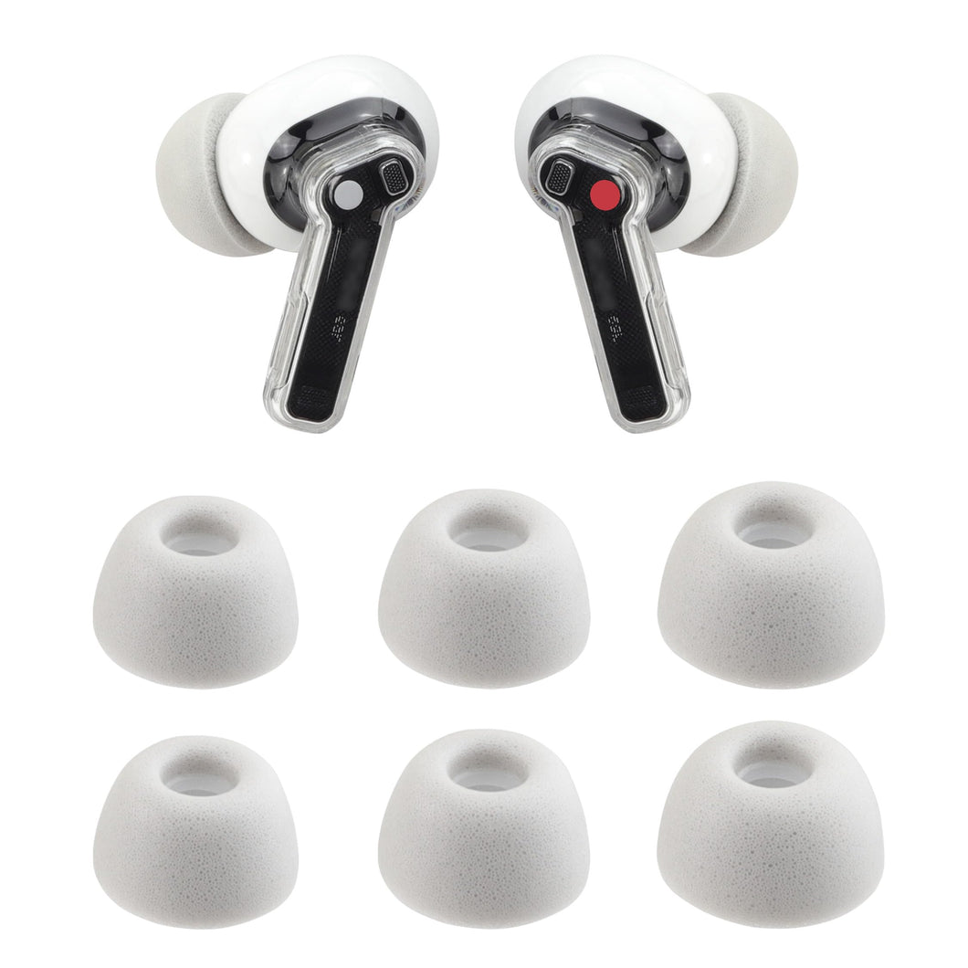 NANLANFAN Replacement Foam Eartips for Nothing Ear/Nothing Ear (a) / CMF Buds Pro 2 / CMF Buds 2 Plus/CMF Buds 2a Wireless Earbuds, Ultimate Comfort, 3 Pairs (S/M/L, Gray)
